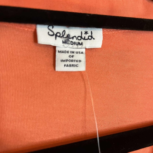 Splendid Shirting Medium Long Sleeve Top In Apricot - Picture 7 of 10